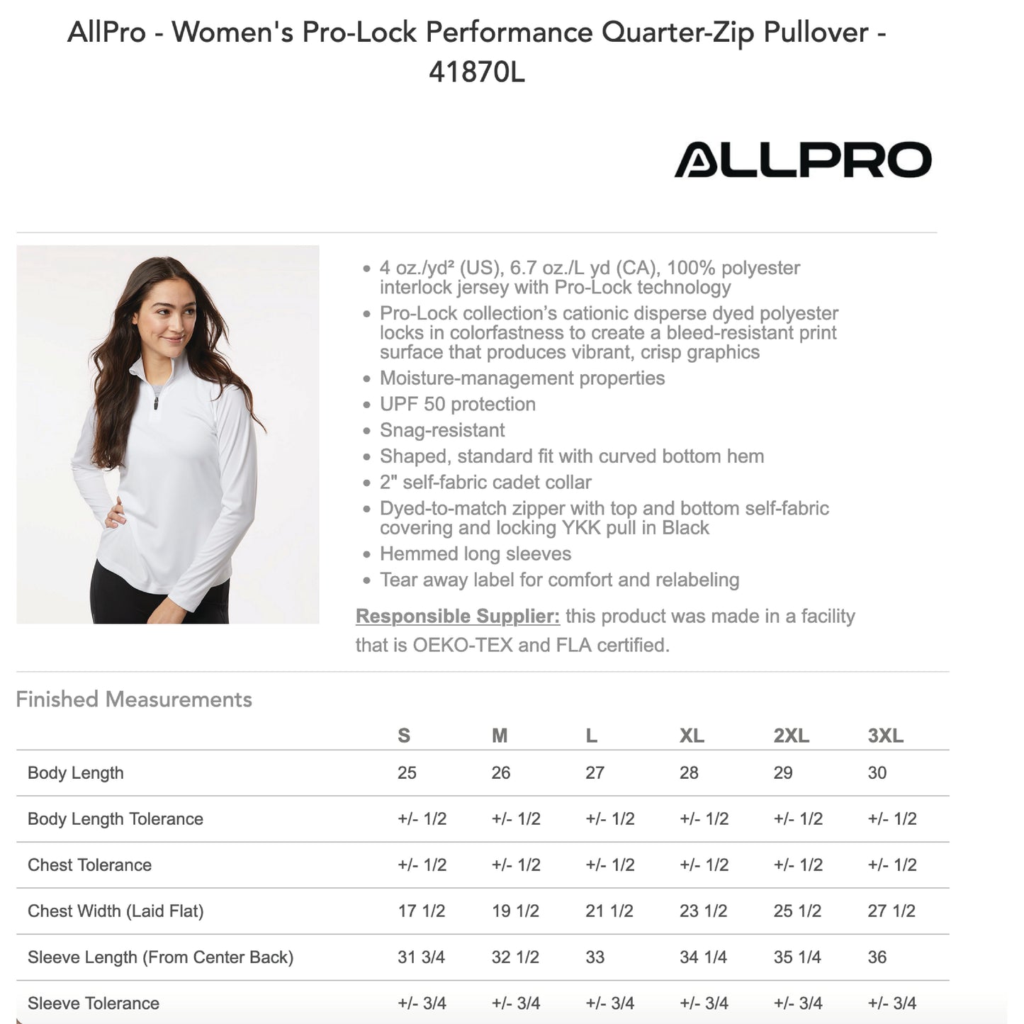 JK Equestiran AllPro Women's Pro-Lock Performance Quarter-Zip Pullover