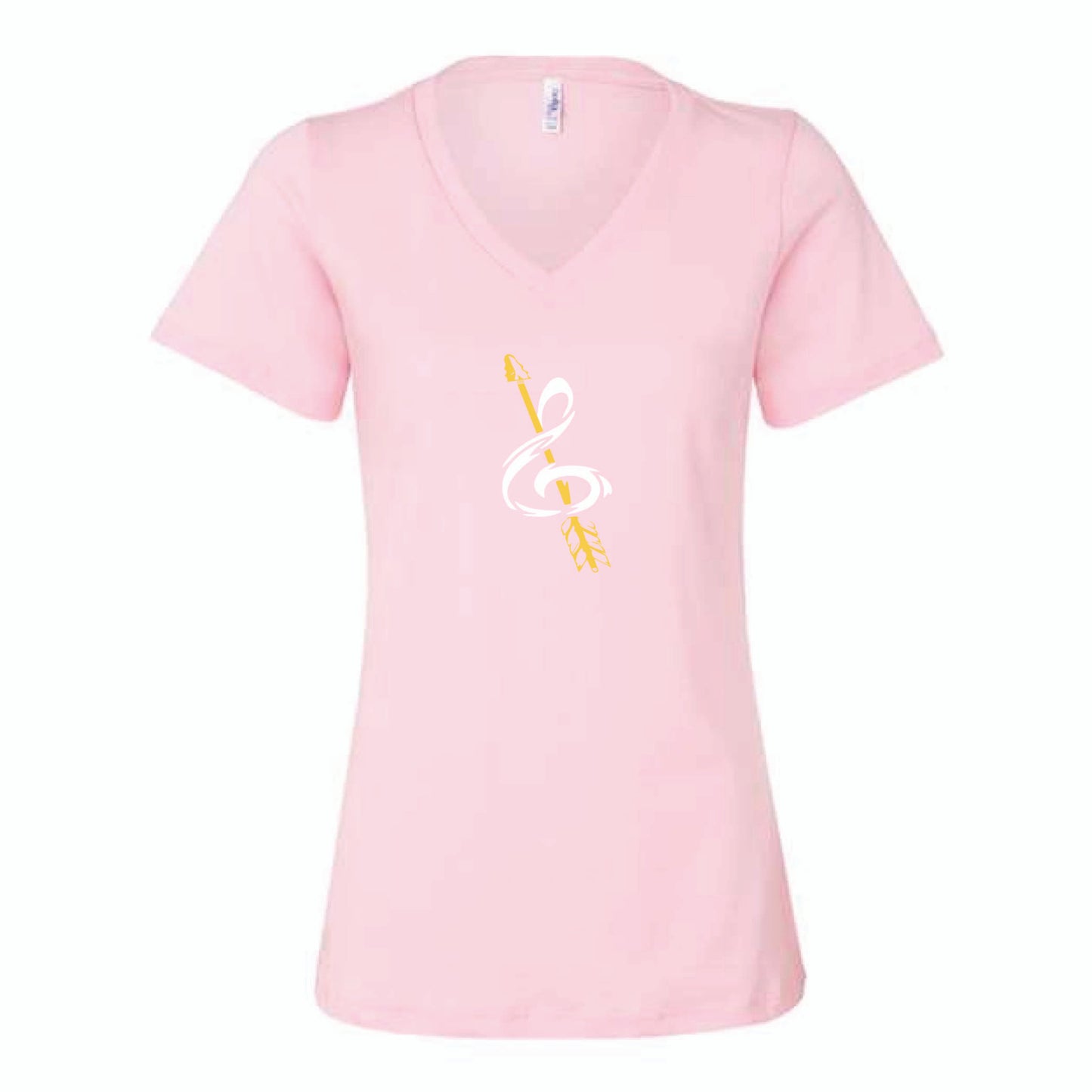 Treble Clef - Bella Canvas Women’s Jersey V-Neck Tee 6405