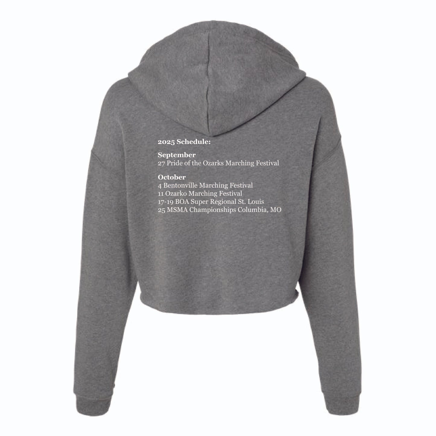 Treble Clef - Bella Canvas Women's Crop Fleece Hoodie Sweatshirt - 7502