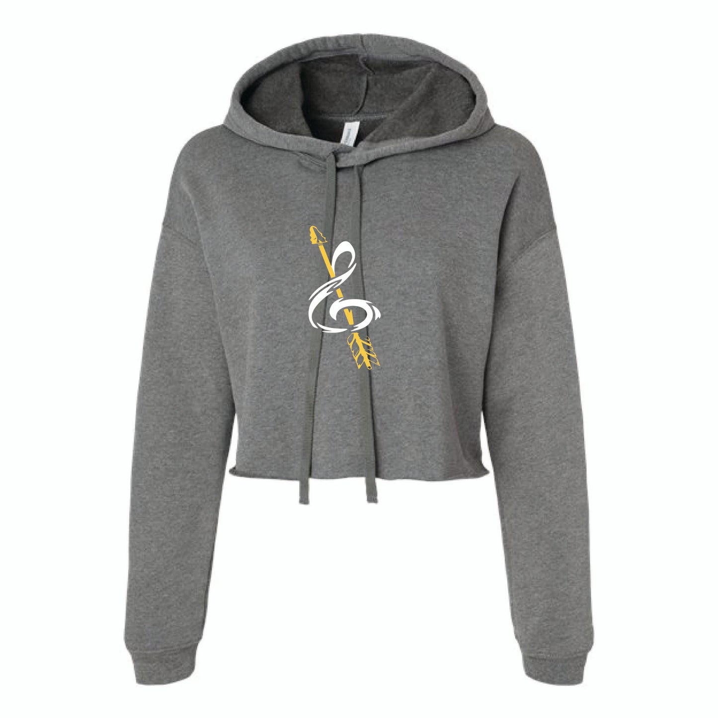 Treble Clef - Bella Canvas Women's Crop Fleece Hoodie Sweatshirt - 7502