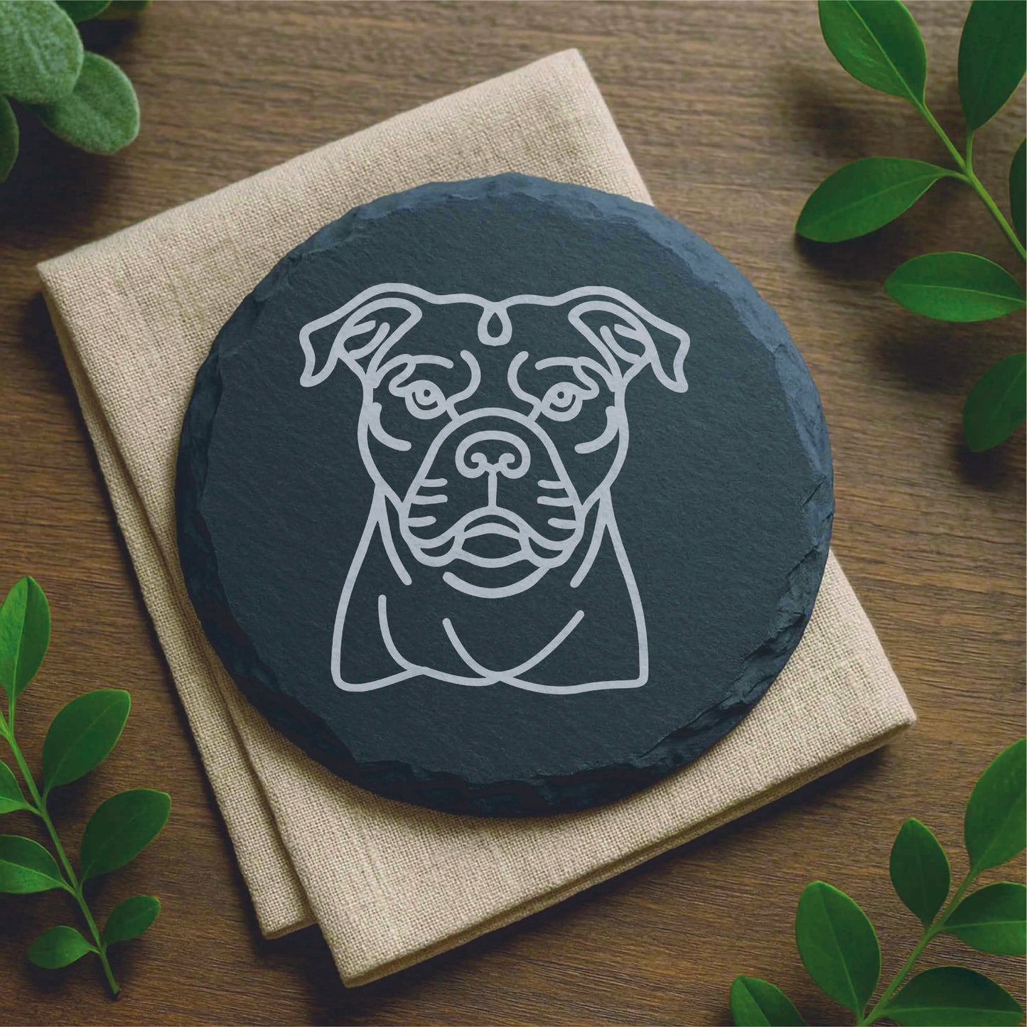 Personalized Dog Lover Slate Coaster (Set of 4)