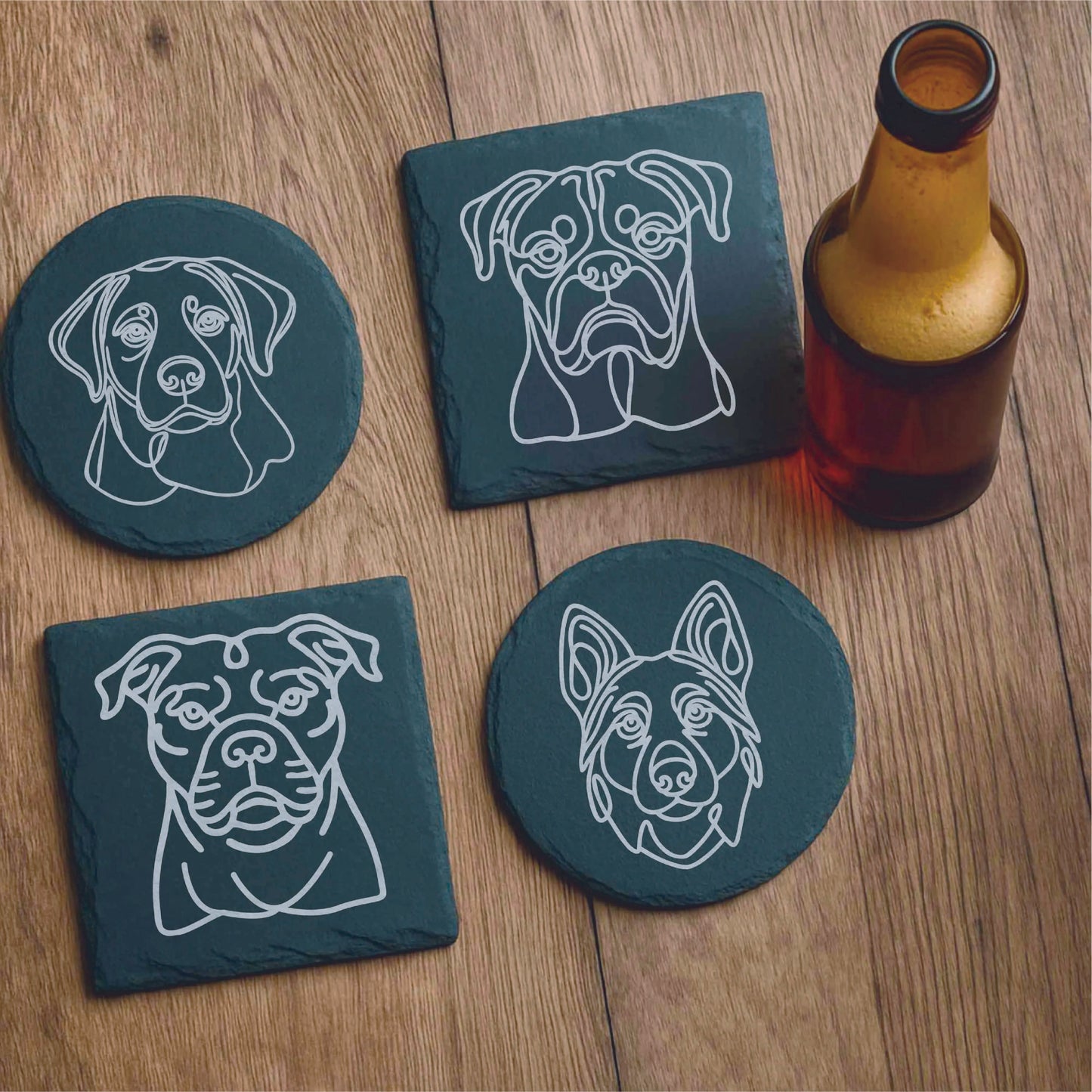 Personalized Dog Lover Slate Coaster (Set of 4)