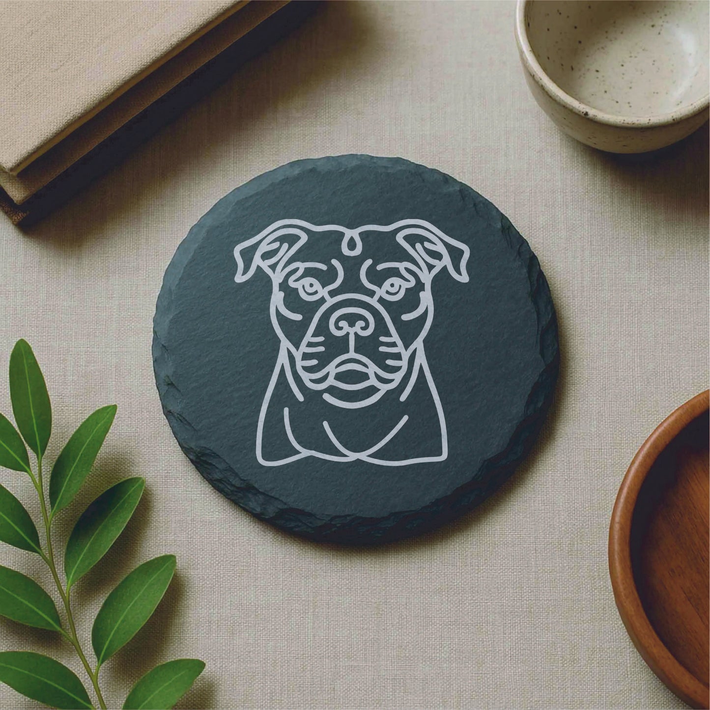 Personalized Dog Lover Slate Coaster (Set of 4)