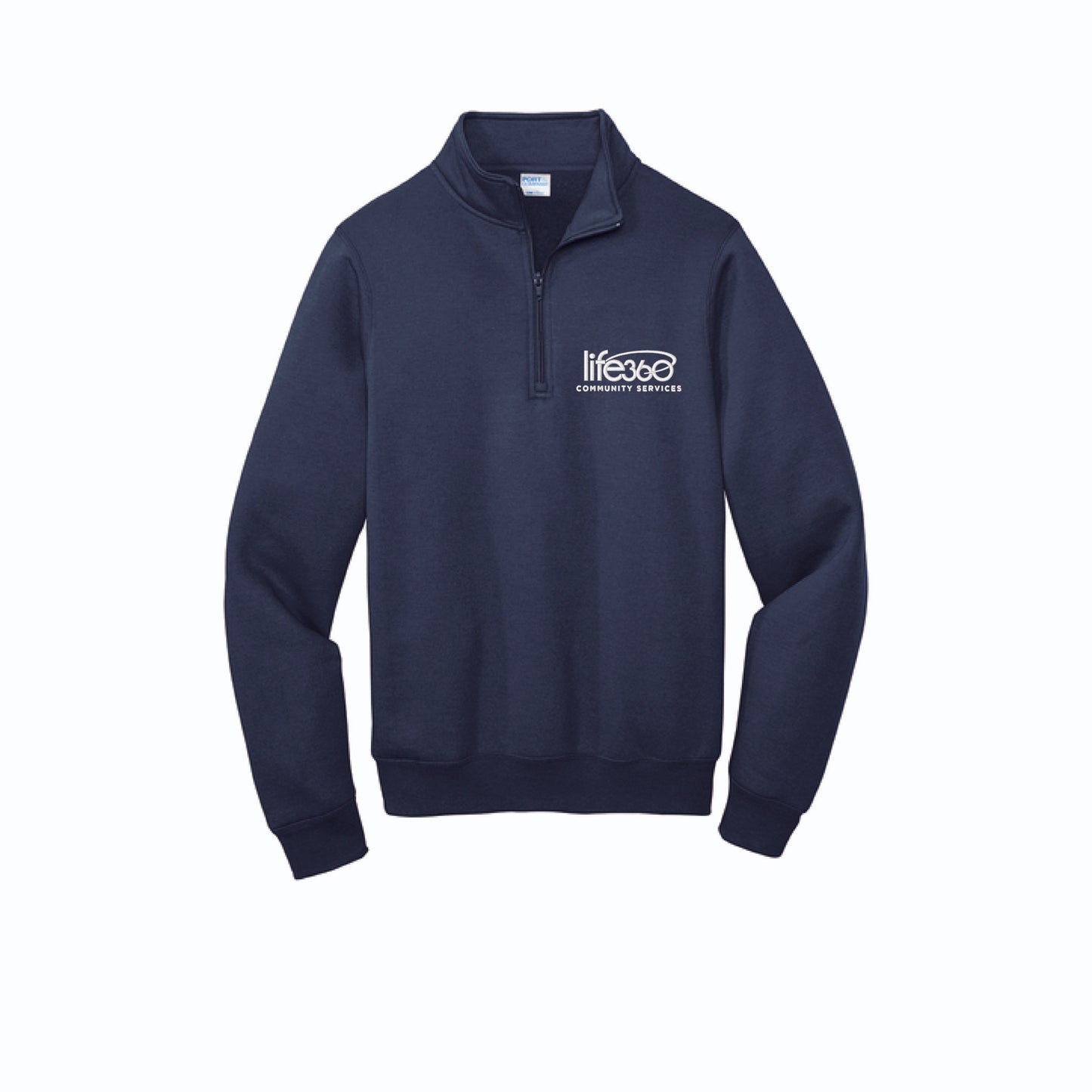 Life360 Port & Co Core Fleece 1/4-Zip Pullover Sweatshirt PC78Q (embroidered)