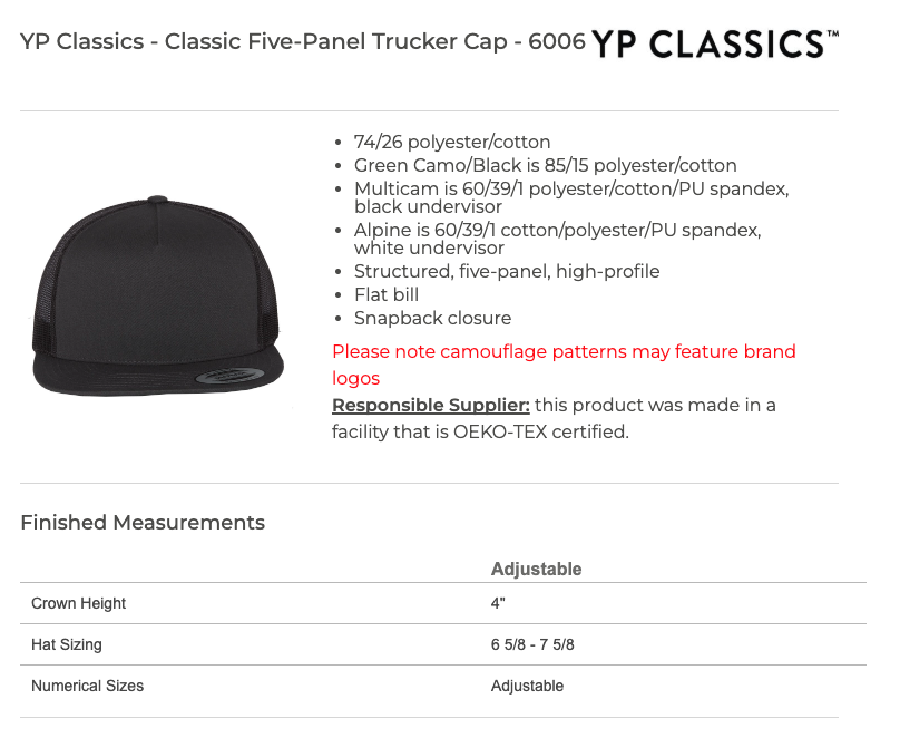 Kickapoo Classic Five-Panel Trucker Cap