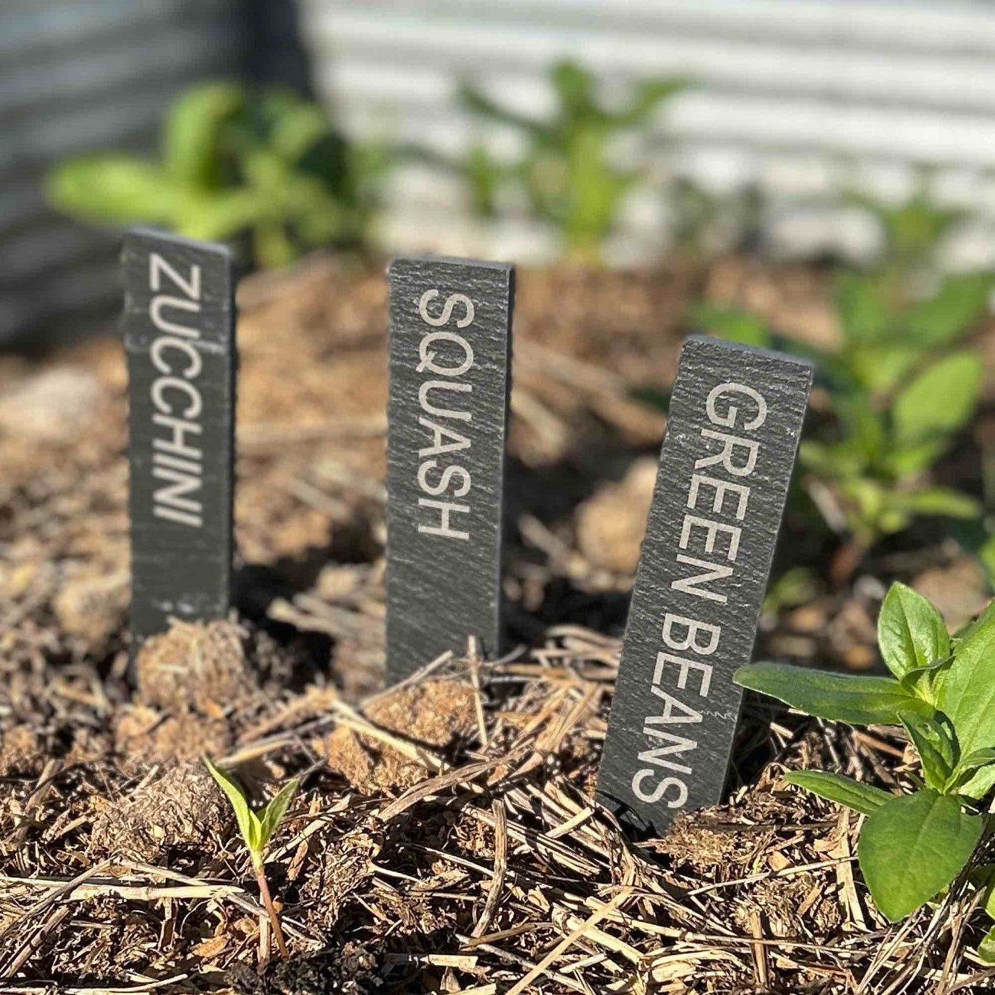 Custom Laser Engraved Slate Garden Stake – Personalized Outdoor Marker for Garden, Plants and Flowers