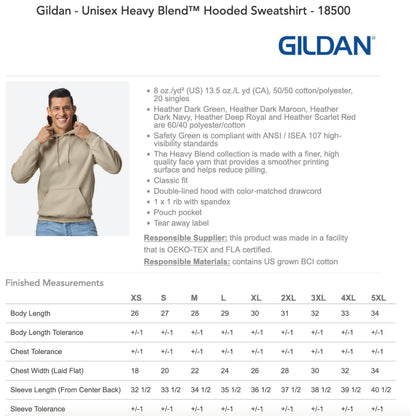 JK Equestiran Gildan Unisex Heavy Blend™ Hooded Sweatshirt - 18500
