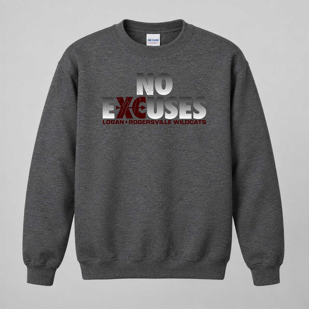 LR NE2 Gildan Heavy Blend Crewneck Sweatshirt - 18000