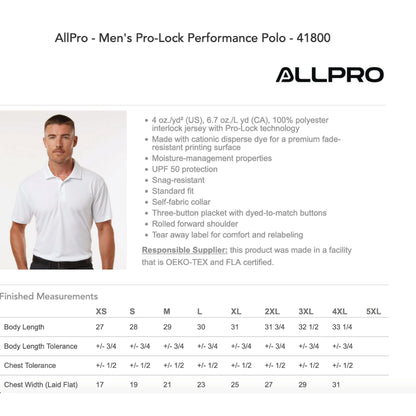JK Equestiran Men's Pro-Lock Performance Polo