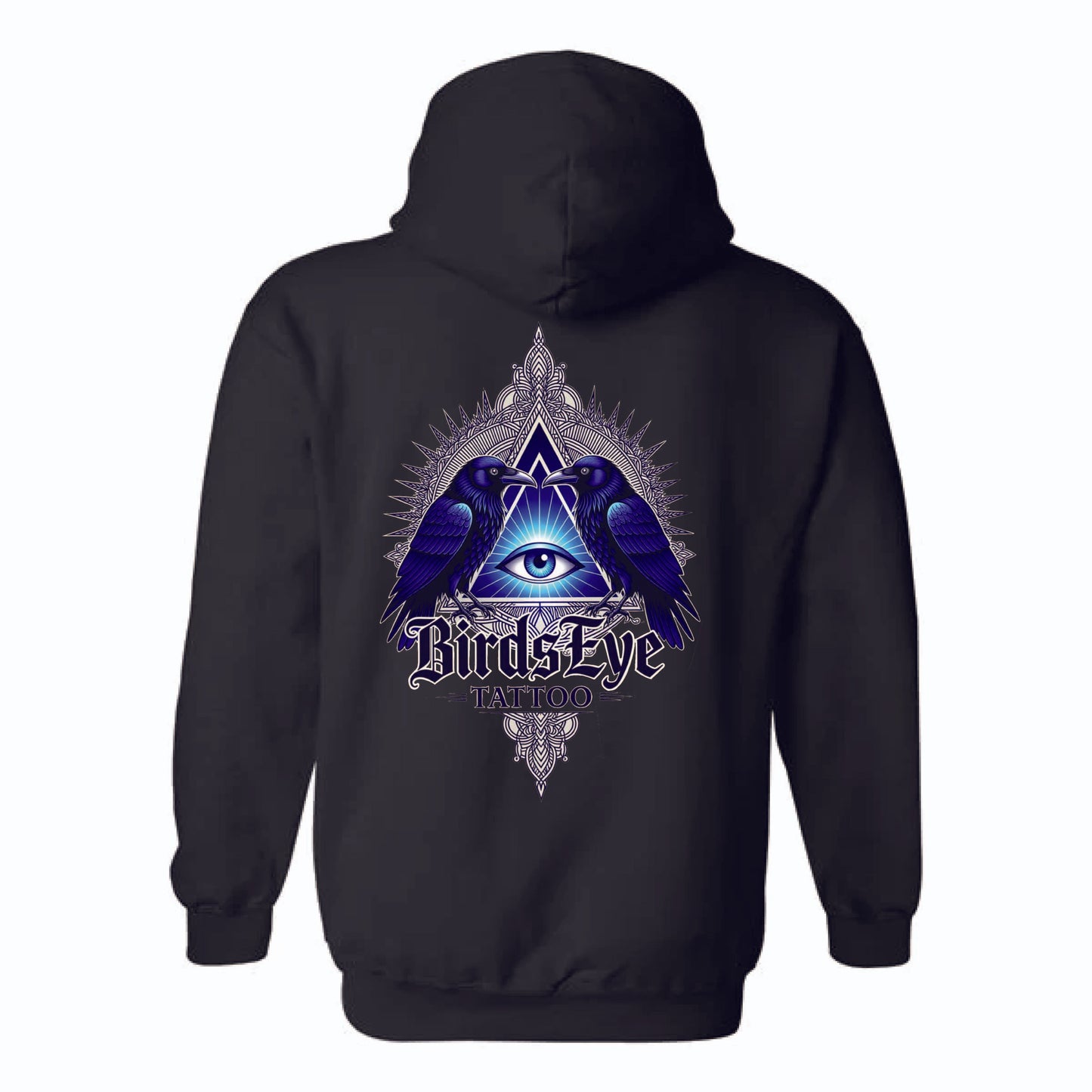 Birds Eye Blue Crow Hoodie