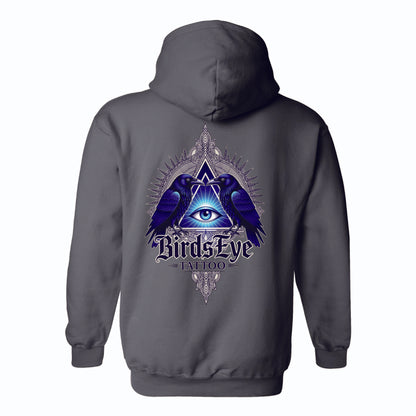 Birds Eye Blue Crow Hoodie
