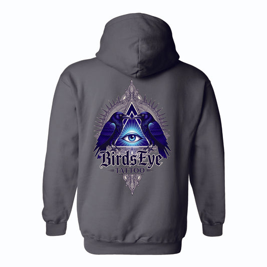 Birds Eye Blue Crow Hoodie