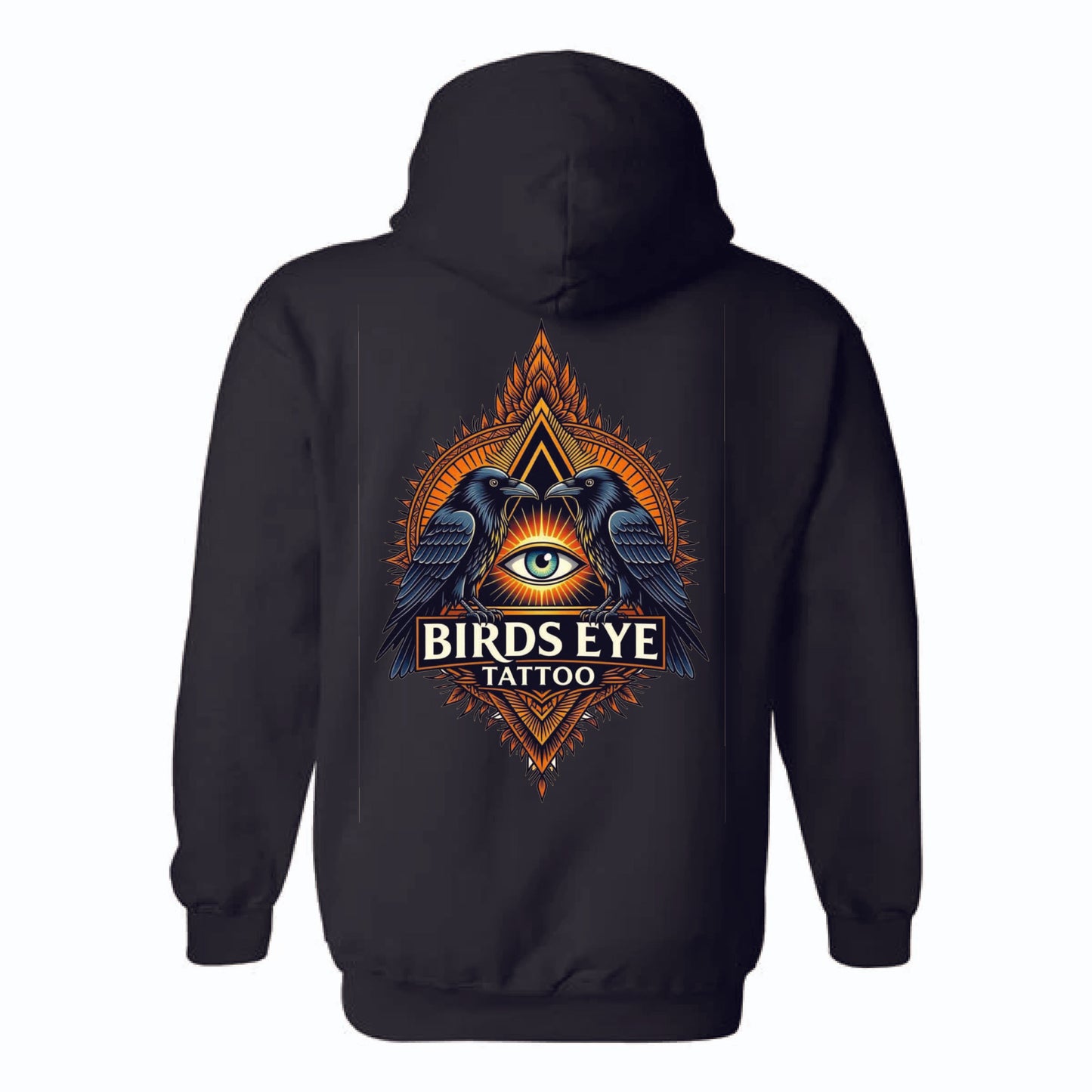 Birds Eye Orange Crow Hoodie