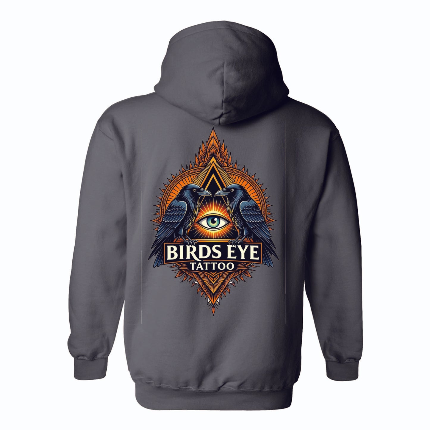 Birds Eye Orange Crow Hoodie