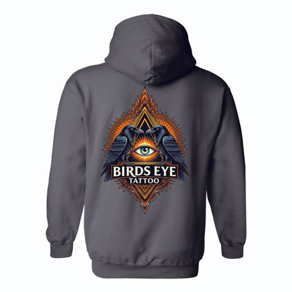 Birds Eye Orange Crow Hoodie