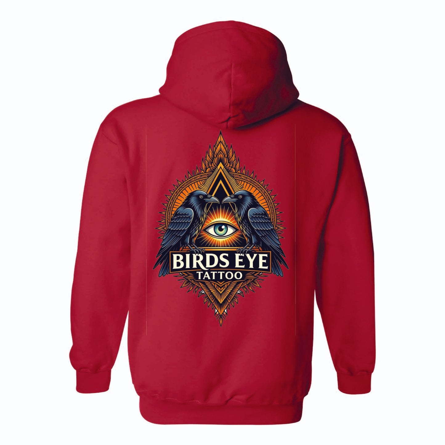 Birds Eye Orange Crow Hoodie