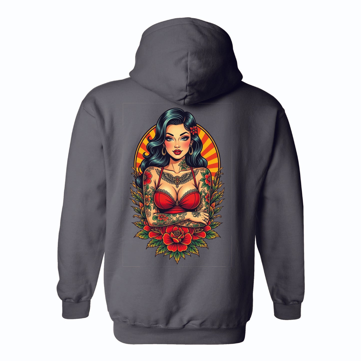 Birds Eye Woman Red Dress Hoodie