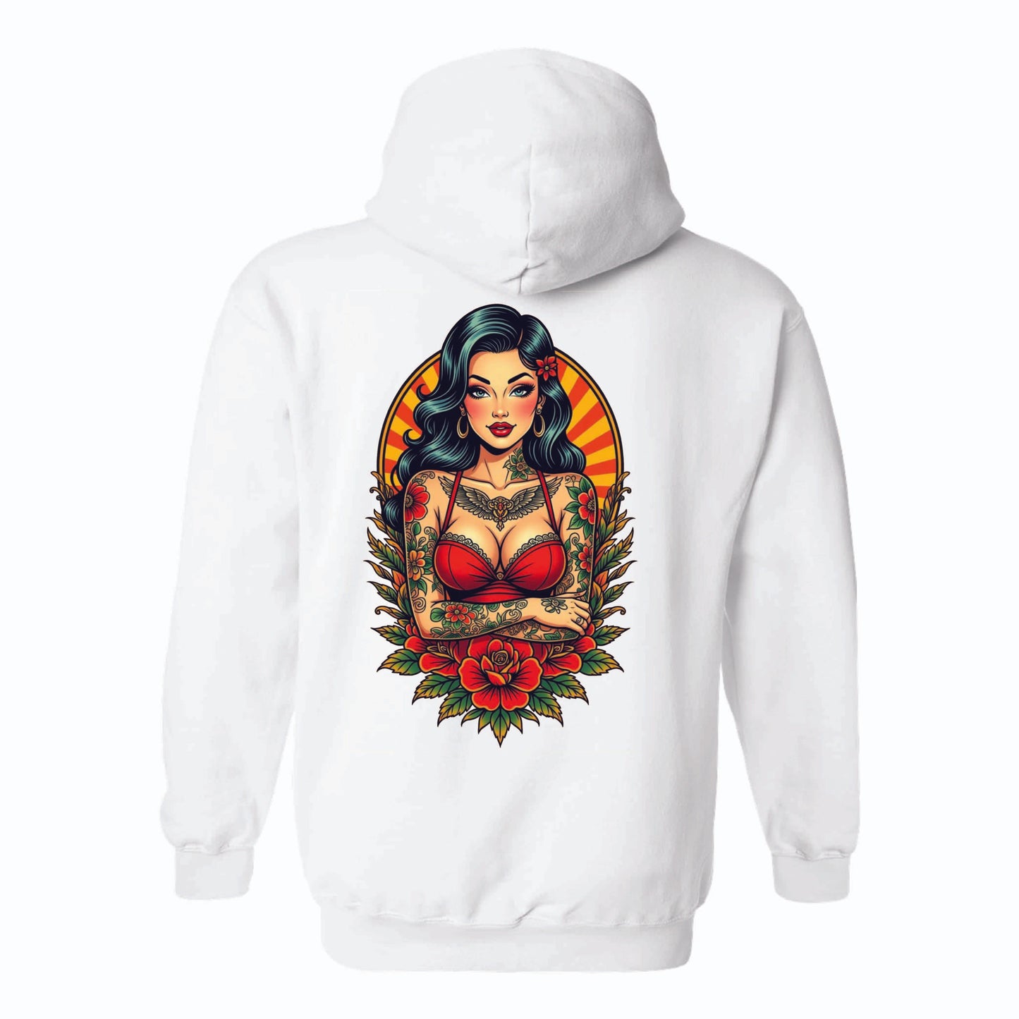 Birds Eye Woman Red Dress Hoodie
