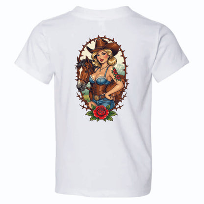 Birds Eye Women Cowboy Horse