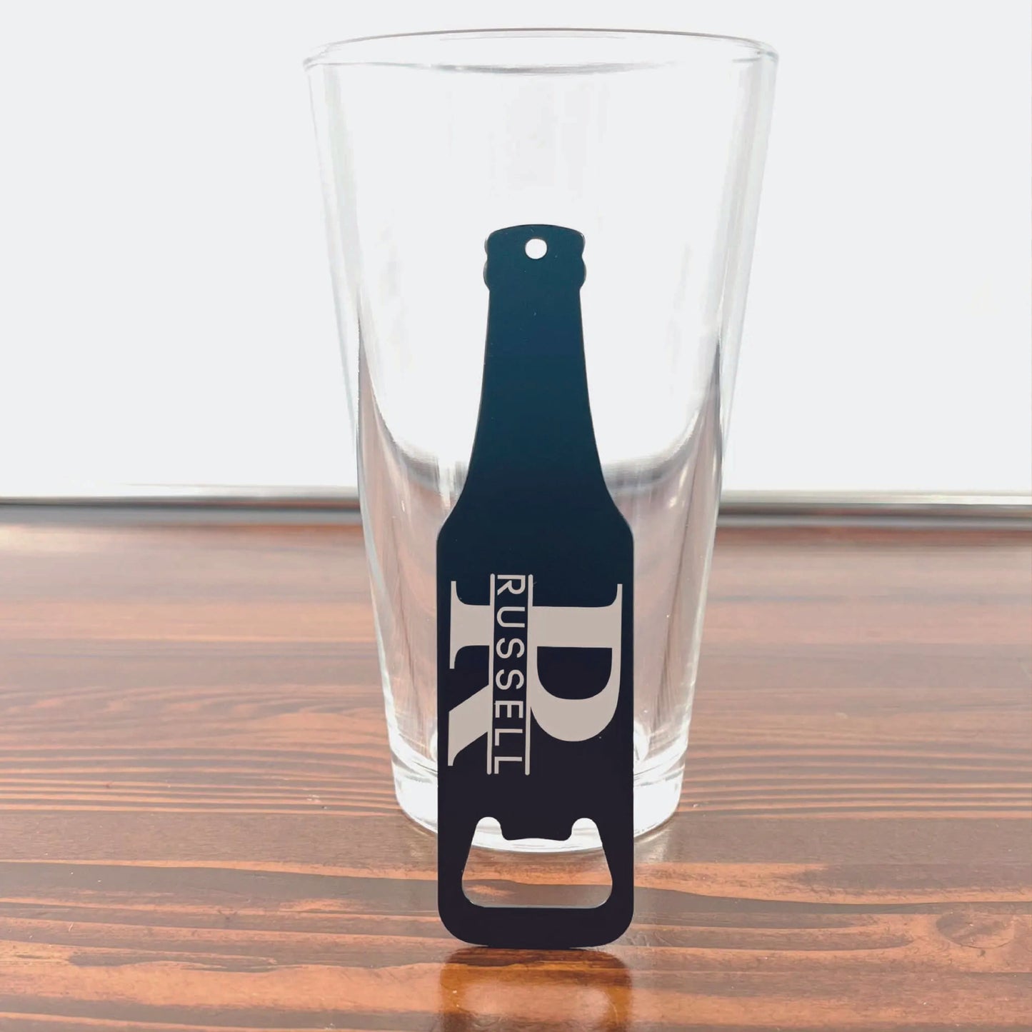 Custom Engraved Black Stainless Steel Flat Bottle Opener For Him, Golfer, Dad Wallet Beer Bottle Opener