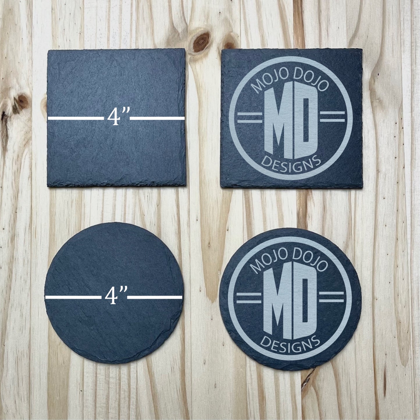 Slate Bar Coasters - Personalized