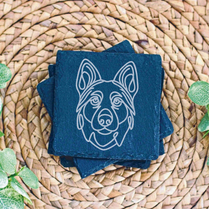 Personalized Dog Lover Slate Coaster (Set of 4)