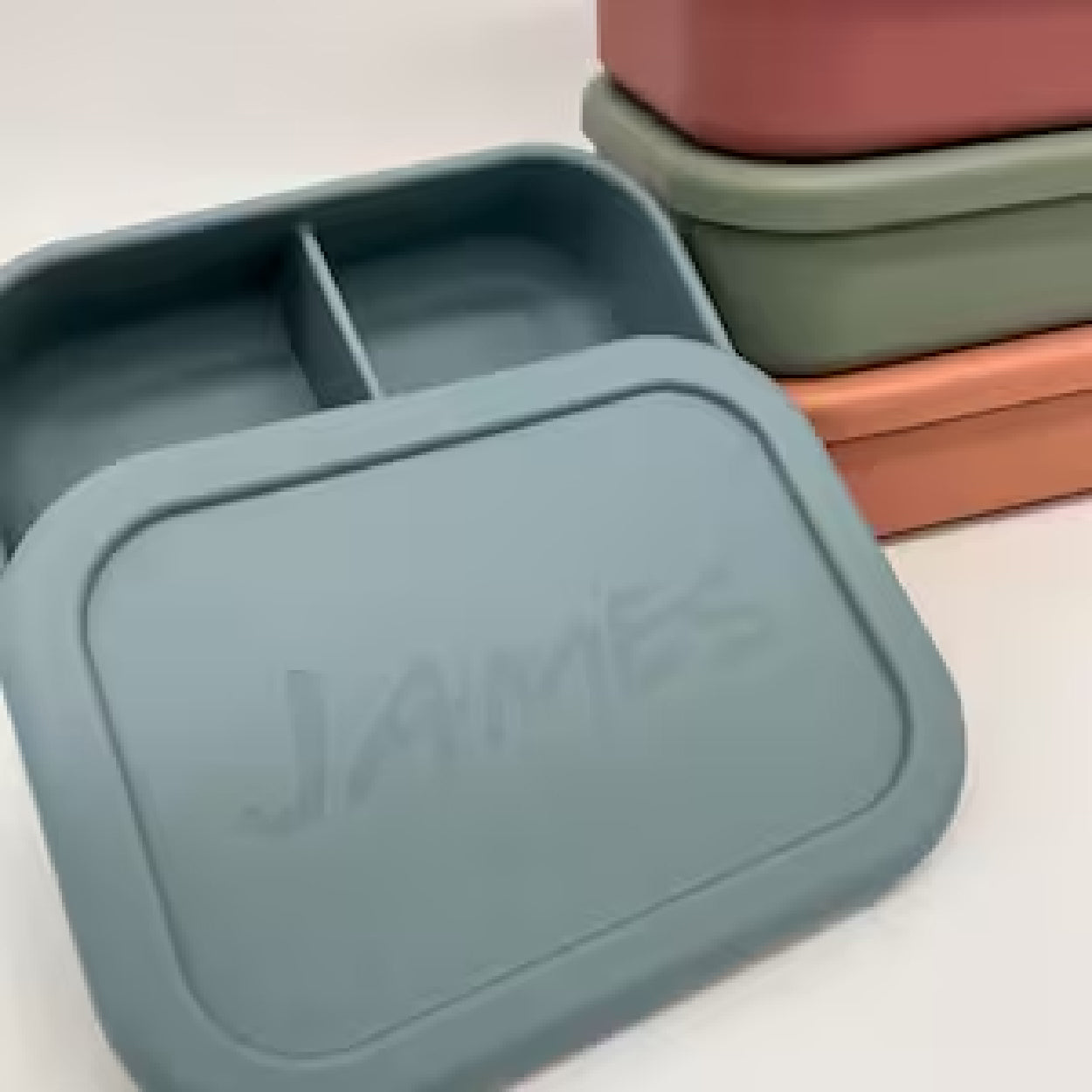 Custom Silicone 3 Compartment Bento Box