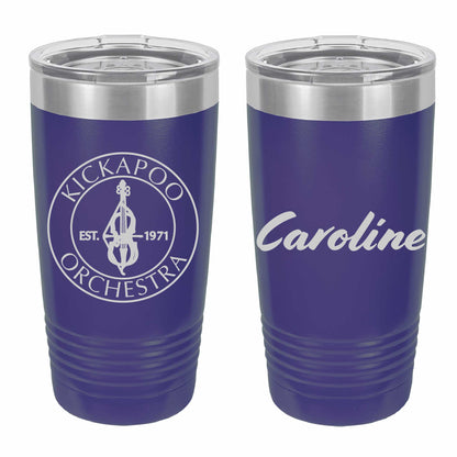 Kickapoo Orchestra 20 oz. Custom Name Logo Tumbler