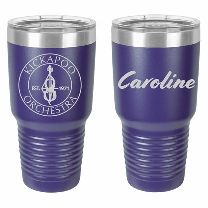 Kickapoo Orchestra 30 oz. Custom Name Logo Tumbler