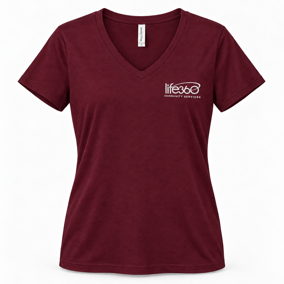 Life360 Bella Canvas Women’s Jersey V-Neck Tee 6405CVC