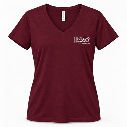 Life360 Bella Canvas Women’s Jersey V-Neck Tee 6405CVC