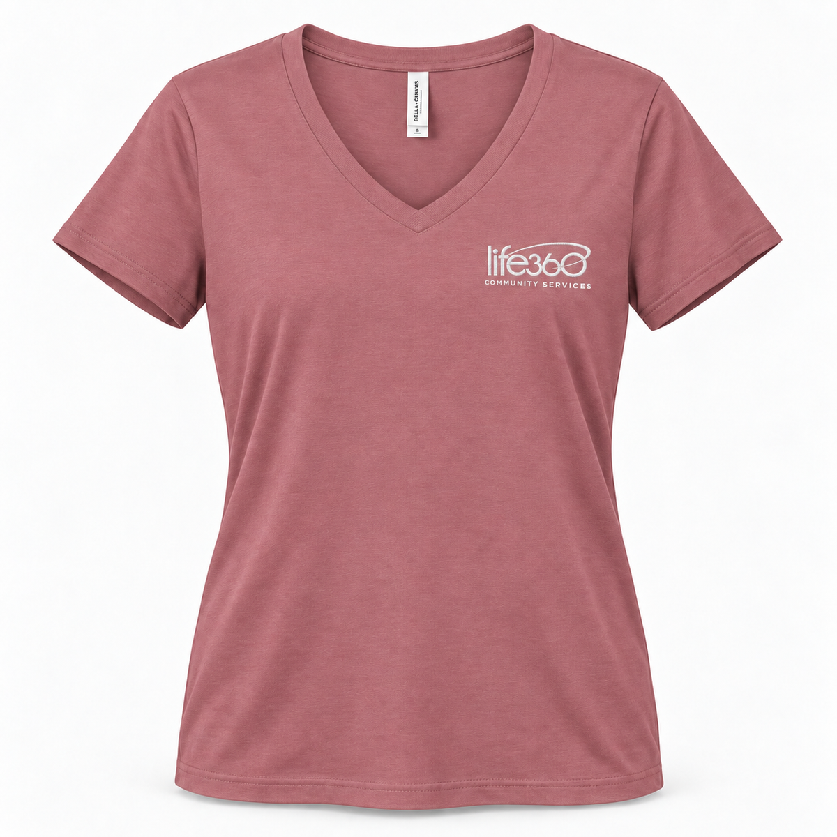 Life360 Bella Canvas Women’s Jersey V-Neck Tee 6405CVC