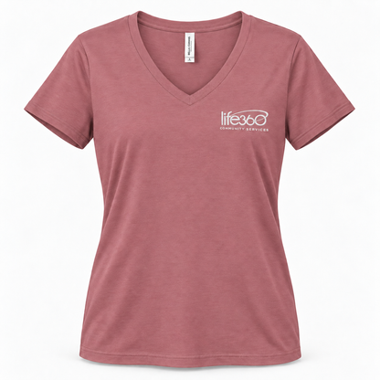 Life360 Bella Canvas Women’s Jersey V-Neck Tee 6405CVC