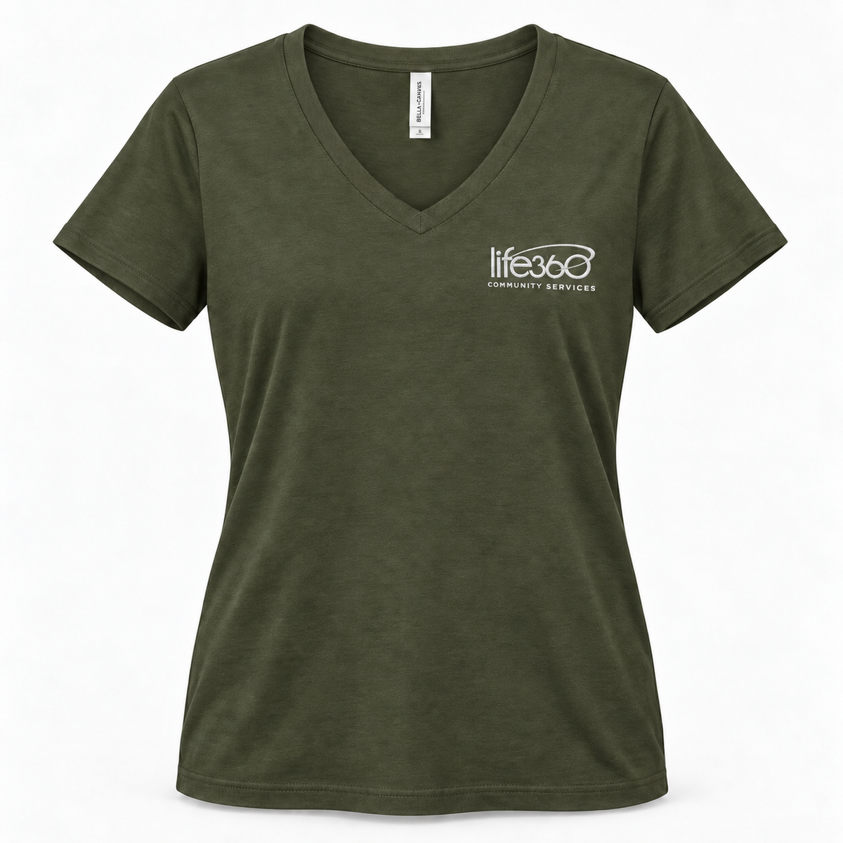 Life360 Bella Canvas Women’s Jersey V-Neck Tee 6405CVC