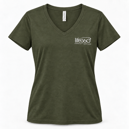 Life360 Bella Canvas Women’s Jersey V-Neck Tee 6405CVC