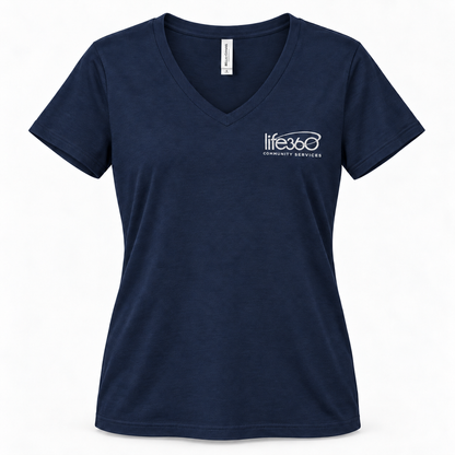 Life360 Bella Canvas Women’s Jersey V-Neck Tee 6405CVC