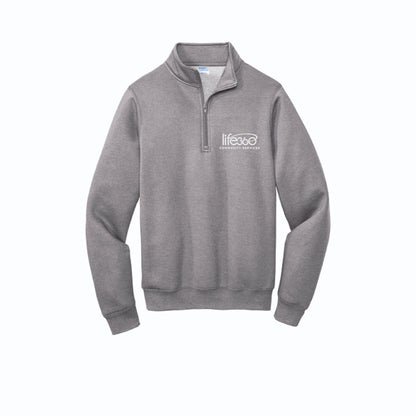 Life360 Port & Co Core Fleece 1/4-Zip Pullover Sweatshirt PC78Q (embroidered)