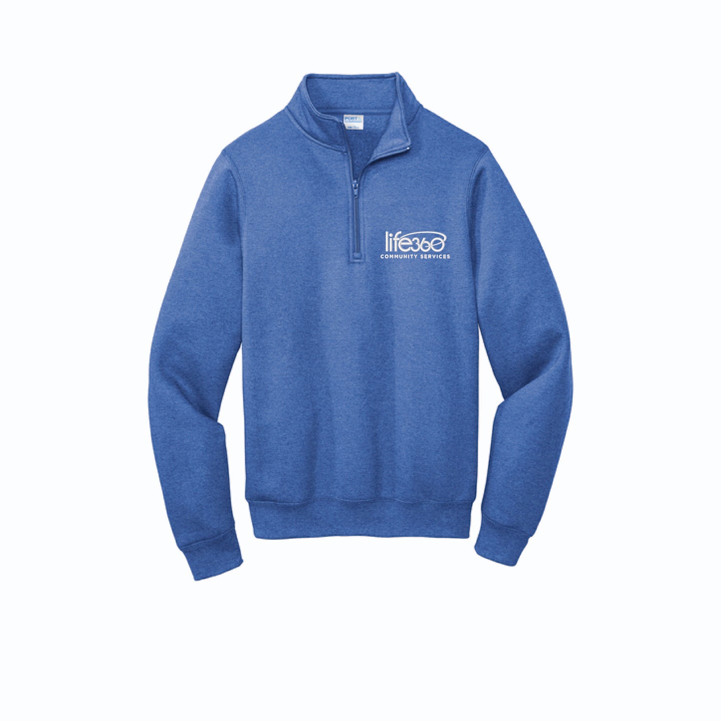 Life360 Port & Co Core Fleece 1/4-Zip Pullover Sweatshirt PC78Q (embroidered)