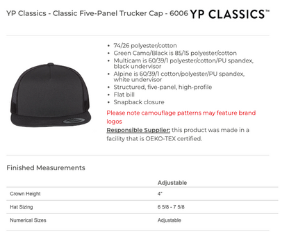 Kickapoo Classic Five-Panel Trucker Cap