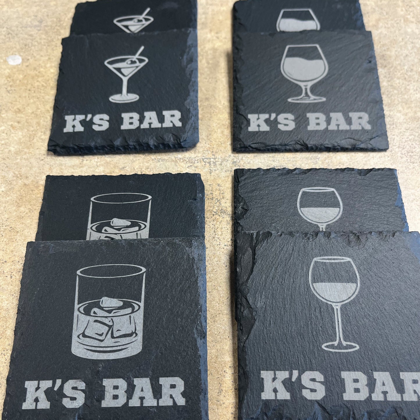 Slate Business Coasters - Customized (Set of 4)