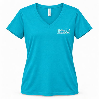 Life360 Bella Canvas Women’s Jersey V-Neck Tee 6405CVC
