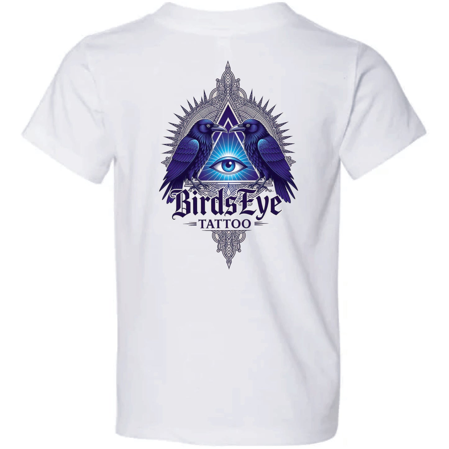 Birds Eye Tattoo Blue Logo (White