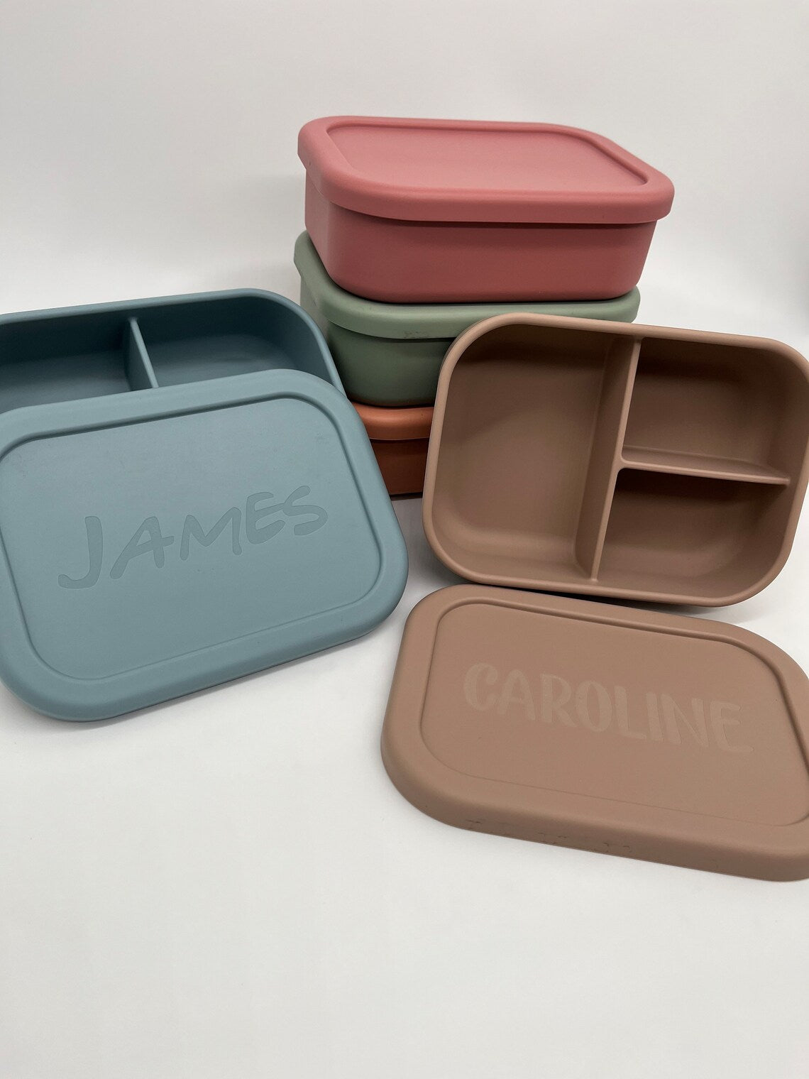 Custom Silicone 3 Compartment Bento Box