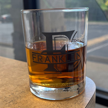 13.75 oz Personalized Old Fashioned Whiskey Glass